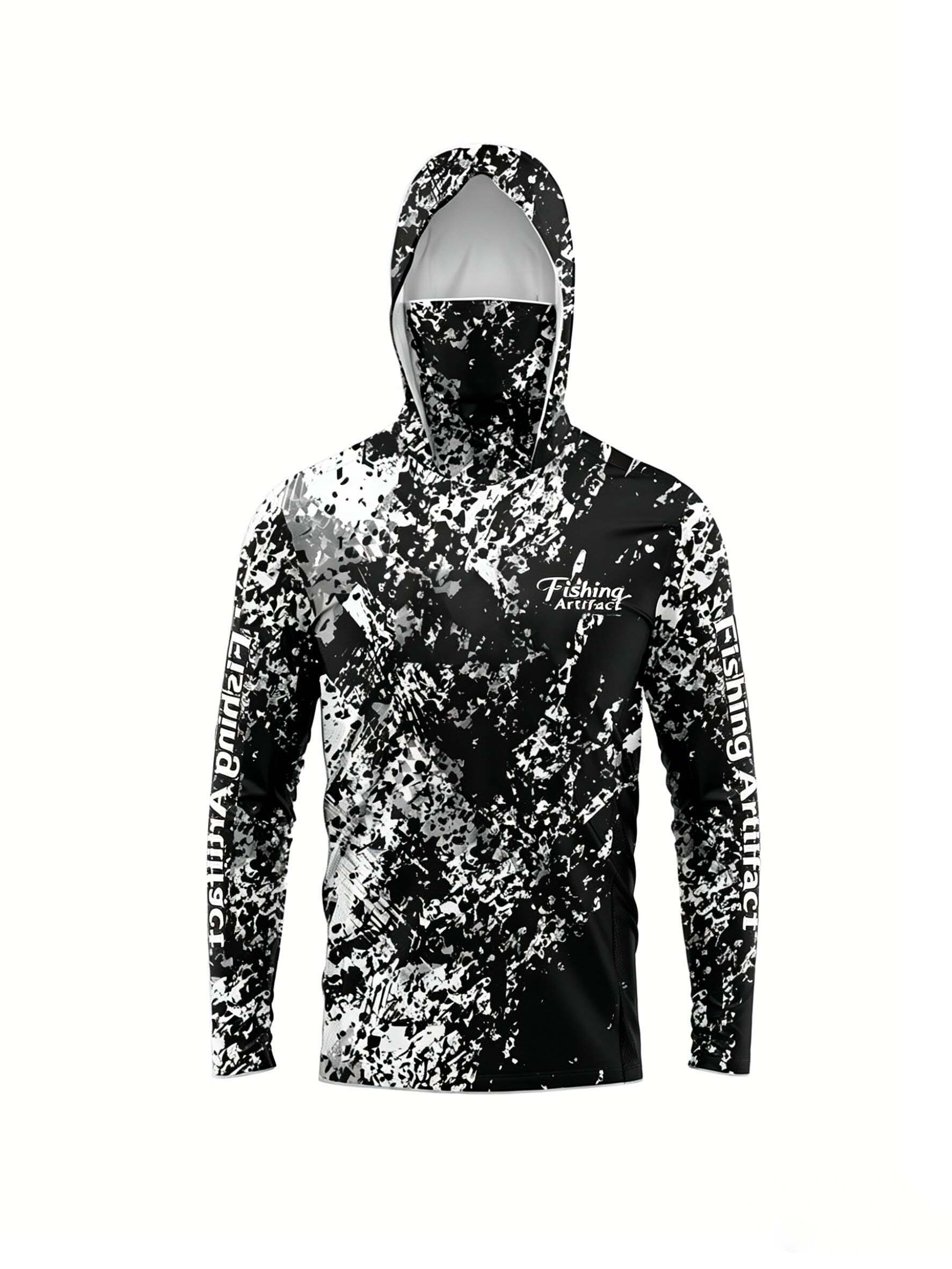 Fishing Mask Sun Protection - Hoodie Memancing Pria Motif 3D untuk