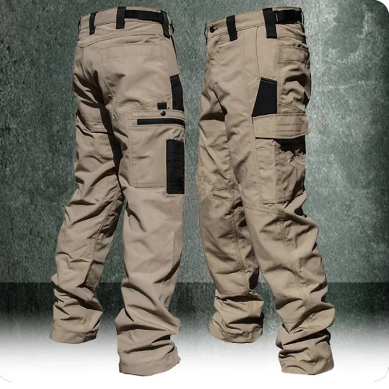 Fishing Pants Waterproof - Celana panjang kargo lurus banyak saku,